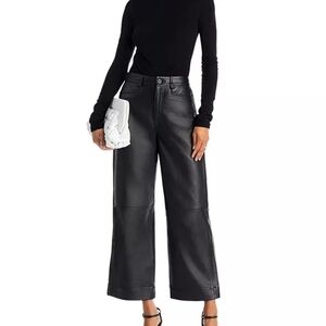 Marc New York Wide Leg Leather Crop Pants